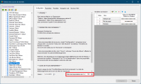 Gestion des sources de données - Onglet Configuration