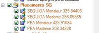 les 4 comptes cochés